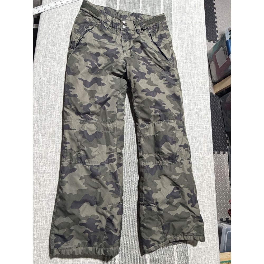 Drift Youth Large‎ Camo Snow Pants Green Camouflage Insulated Ski Snowboard L/G